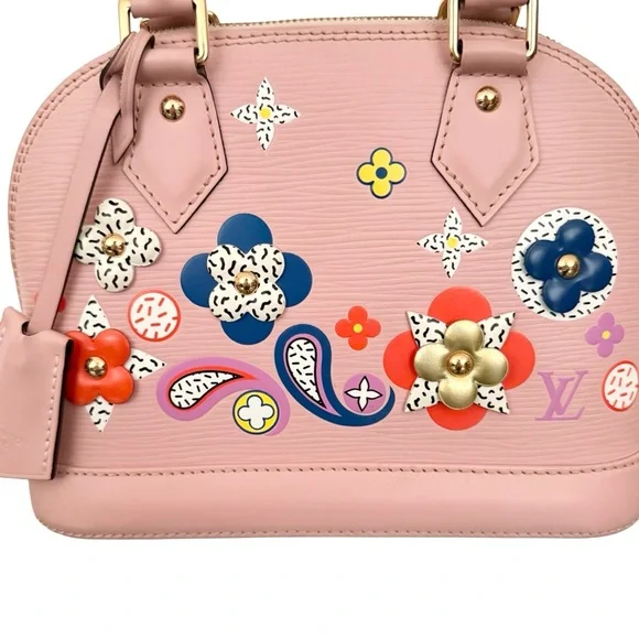 Louis Vuitton Epi Alma BB Blooming Flowers Multicolor Rose Ballerine Pink - Picture 14 of 15